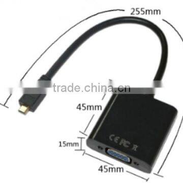 CABLETOLINK 1080P MicroHDMI to VGA Video Converter Adapter Cable For PC Monitor Projector