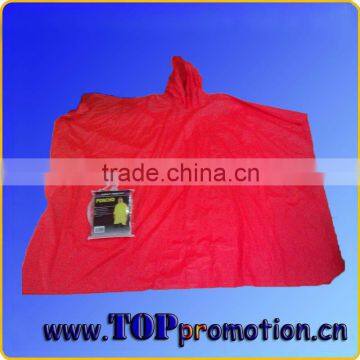 Reusable Adult PVC Rain Poncho with logo printing for Promotion
