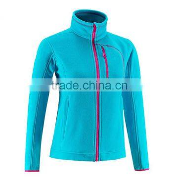 Women Army Green Pink Microfiber Varsity Plain Fleece Jacket Without Hood, Premium Dropship Name Brand Fashion High End Clothing photo-2