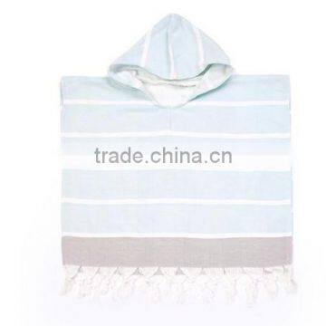 China Supplier Carton Printed Beach Towel Children Hooded Towel With Tassels