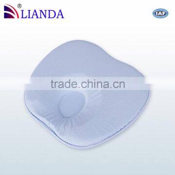 Soft Blue Baby Head Support Pillow, Baby Head Positioning Pillow, Organic Cotton Baby Memory Pillow photo-3