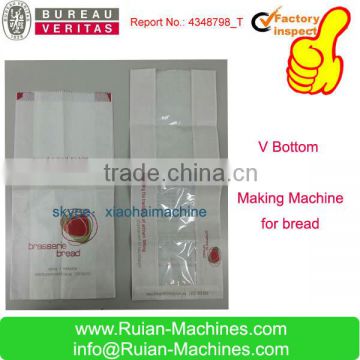 paper bread bags making machine with plastic window