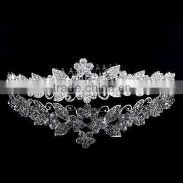 Fashion crystal princess headband rhinestone pageant tiaras crowns for brides Girls