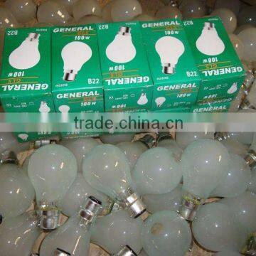 B22 frosted/clear incandescent bulb