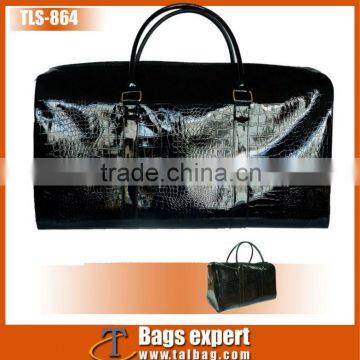 Crocodile Wale PU unisex top fasion new style Travel Bag 2013