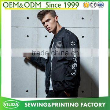 Customize New Fashion Mens Winter Jacket Windbreak printed short coat