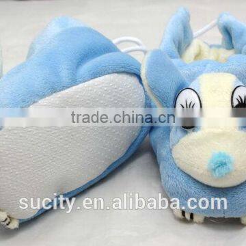 Wool Feel Fabric Newborn Baby Moccasin Shoe Pattern in Animal Shape