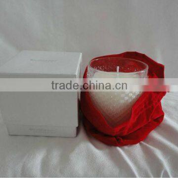 Aroma Pure Soy Wax/Cotton Wick Candle in bubble glass jar for Christmas