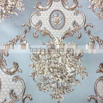High quality fabric with high density satin 3D embossed jacquard fabrics with wide width