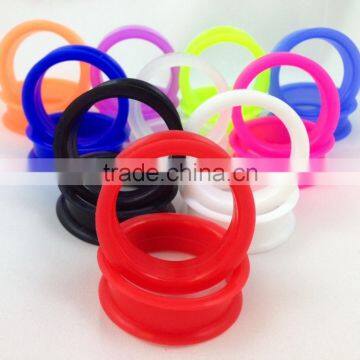 Soft thin Silicone Ear Tunnels Plugs Gauges Earlets - up to size 50mm!