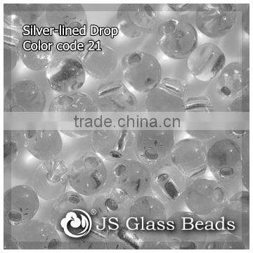 High Quality Fashion JS Glass Seed Beads - 21# Silver-lined 6/0 Drop Beads For Garment & Jewelry