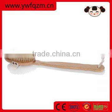 Wooden boar bristles bath body brush