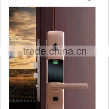 with screen opened by code door lock