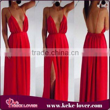 SD4150 New fashion backless women sexy long dress red women sexy dress elegant women party dress