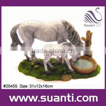 Horse polyresin statue