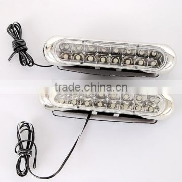 Universal White 16 LED Daytime Running Light DRL Car Fog Day Driving Lamp 2pcs