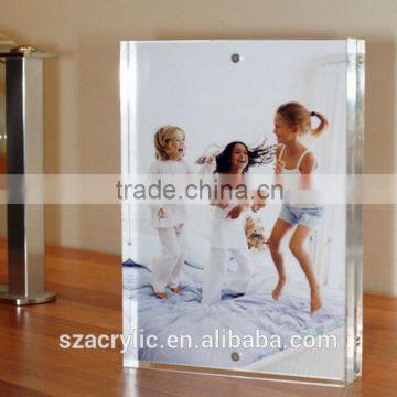 acrylic block magnetic photo frame 6x8