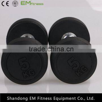 Fixed Black Rubber Dumbbell photo-6