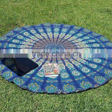 Cotton Roundie Indian Round Beach Blanket Boho Mandala Towel Throw Hippie Yoga Mat