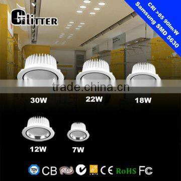 2014 Hot new style LED Downlight COB 15W ( Thermal conductivity: 2.6 , brand COB1215 : CRI85 100lm/w)
