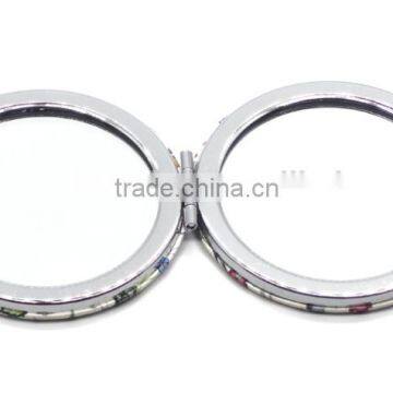 Small Metal Cosmetic Mirror in Chrome and Small Round Metallic Cosmetic Pocket Mirror,Small Mirror photo-3