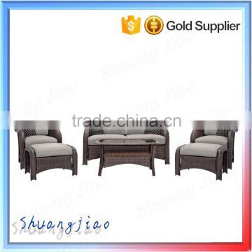 Outdoor Patio Rattan 6-Piece Rattan Lounge Wcker Sofa Set