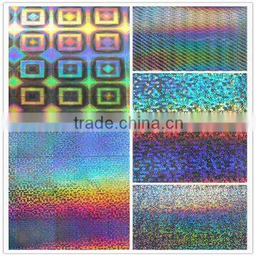 BOPP /PET Laser Film for Wine box, Cosmetic Box, Business card