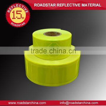 Workwear material warning microprism reflective tape