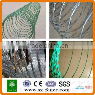PVC coated & galvanized razor barbed wire mesh(ISO9001:2008 professional manufacturer)