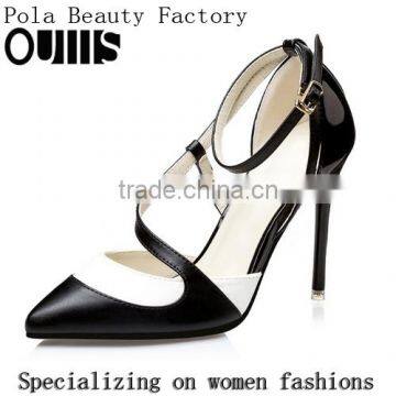 2016 Sexy Pointed Toe Colorful Dress Shoes Sexy Ankle Strap Sandals for Hot-selling PMS4372
