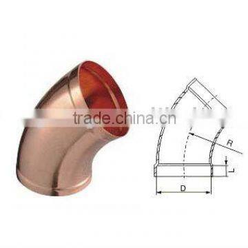 copper long radius elbow 45 degree