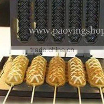 Commercial Use Non-stick 110v 220v Electric 5pcs French Hot Dog on A Stick Lolly Waffle Baker photo-4