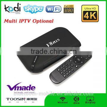 V8 Plus internet dual core Smart TV Box Amlogic S812 Quad Core Android TV Box 4..4. 2 OS
