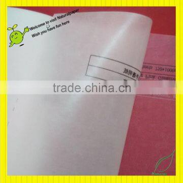 white bleached glassine paper with high transparent from manufacture