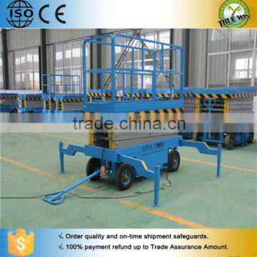 Low price 200kg small electric lift hydraulic indoor /outdoor mobile scissor lift