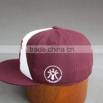 Custom Diamond Polyster Fabric Snapback Cap With 3D Embroidery Logo photo-4