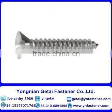 Self-Tapping screws with slotted countersunk /raised countersunk head, black /yellow zinc plated/blue white