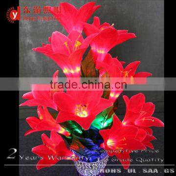 High 90CM Artificial Led Lily Branch Flower Vase Lights for Table Wedding Decoration