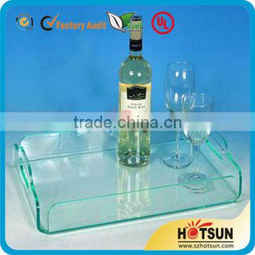 high-quality clear acrylic tray with handle