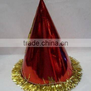Plain Red Cone Hats