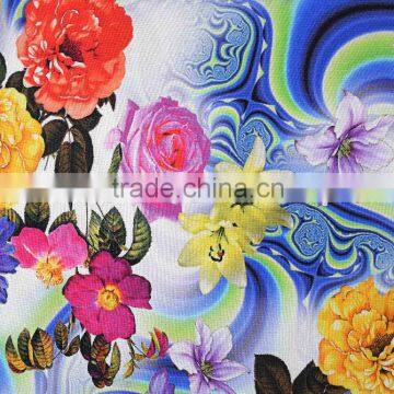 High Quality Women Dress Clothing Fabric Viscose Spandex Knitted Digital Printing Jersey Fabric