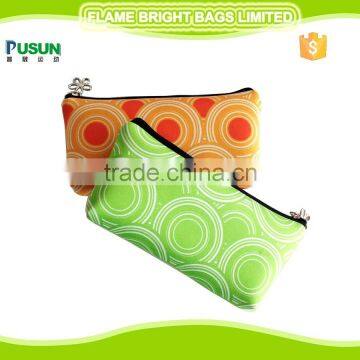 Full Printed Neoprene Cheap Zipper Triple Large Pencil Case