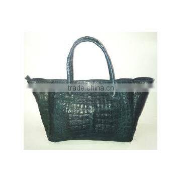 BELLY CROCODILE LEATHER HANDBAG