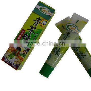 deep green and normal green Sushi Wasabi paste