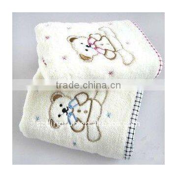 100%cotton velour embroidered face towels for kids