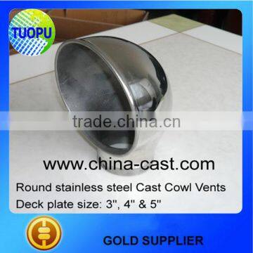 Polished Tuopu Vents Stainless Steel Oval Cowl Vent,ship Oval Cowl Vent Cap for Boat