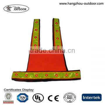 2015 fashion high visibility LED reflective safety vest