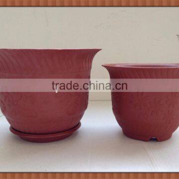ZD-PF082-83 Terra Cotta Ceramic Garden Flower Pot/Cheap Headstone Round Plastic Flower Pot/High Quality Soft Nursery Plant Pot photo-2