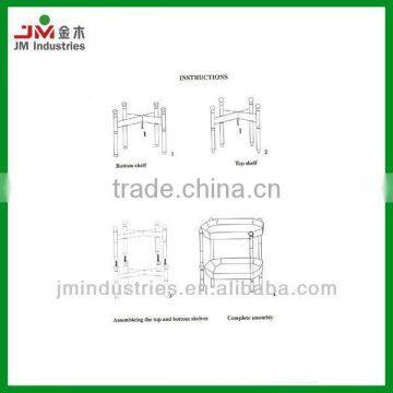 Removable Antique Two-tiers Wooden Tray With Feet&rack photo-5