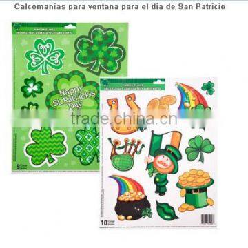 Window decals for St. Patrick's Day